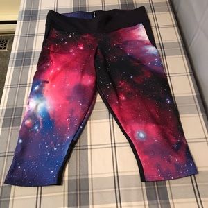 BLACKMILK, Size L, cropped Galaxy Leggings. EUC!